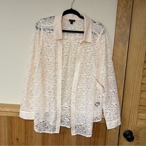 Torrid Floral Lace Long Sleeve Top